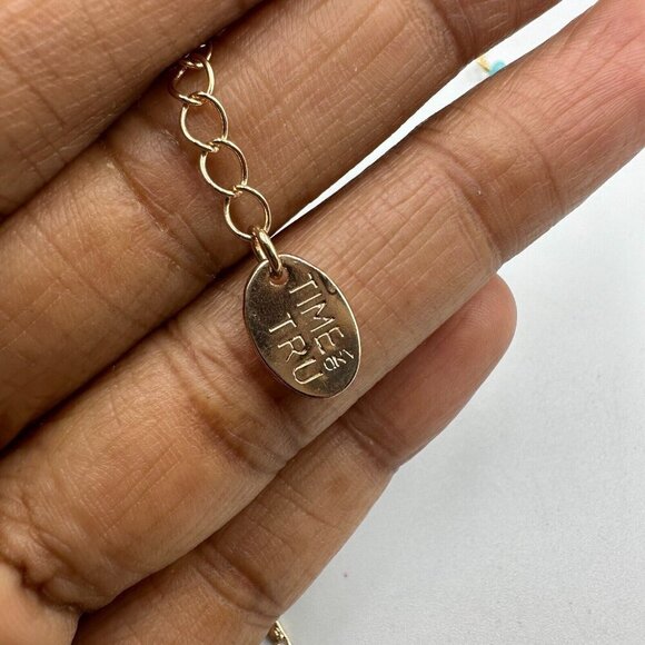 Necklace Lot Gold Tone Pendant Style Thin Chain Link Faux Pearl Puppy Cross - Picture 12 of 16